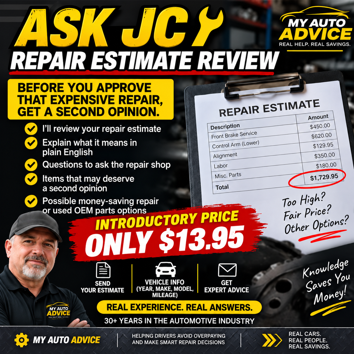 Is Your Car Repair Estimate Too High? — Ask JC